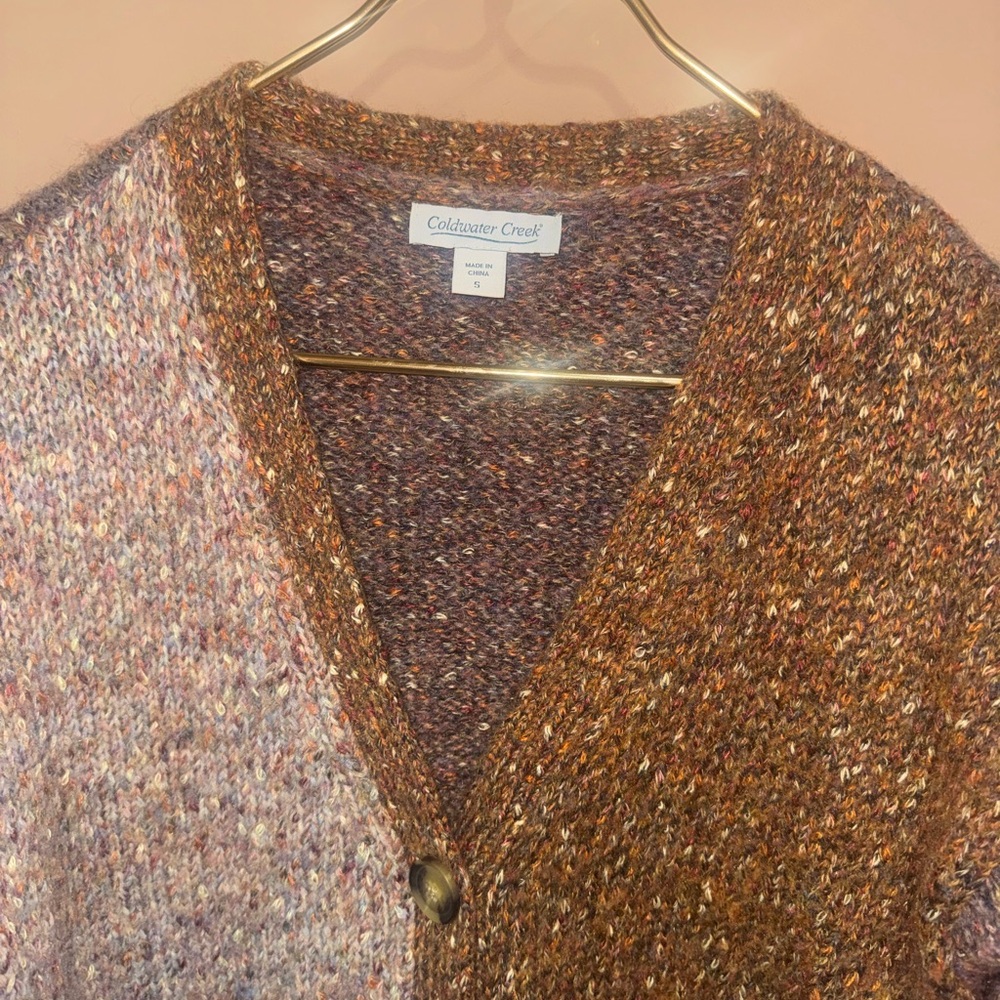 Multicolor Patchwork Women's Button Down Cardiganq - image 3